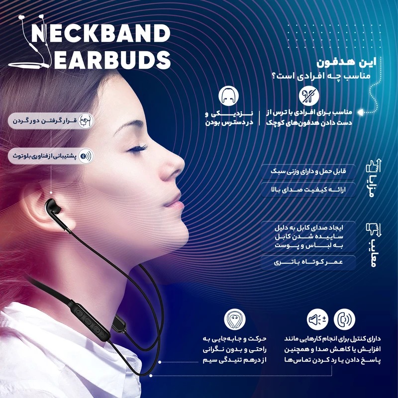 هندزفری گردنی انکر مدل U2i اورجینال - Image 5