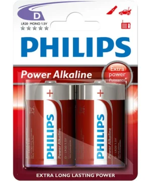 باتری سایز بزرگ فیلیپس Power Alkaline D