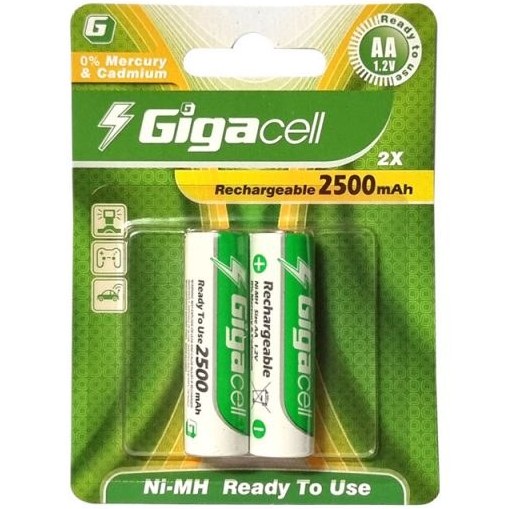 باتری قلمی قابل شارژ گیگاسل مدل 2500mAh