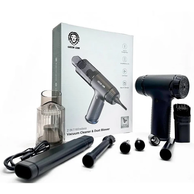 جارو شارژی و بلور GREEN 2 IN 1 Vacuum Cleaner & Dust - Image 3