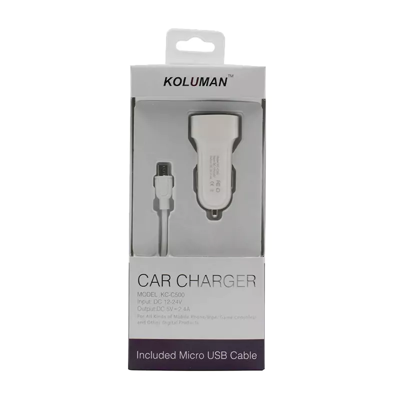 شارژر فندکی کلومن مدل C500 با کابل KOLUMAN | microUSB - Image 3