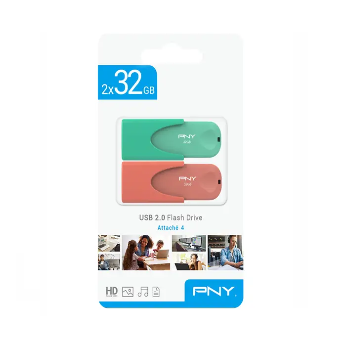 فلش 32گیگابایت PNY مدل ATTACHE4 TURQUOISE - Image 2
