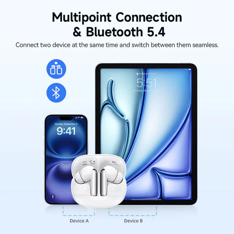 هدفون بلوتوثی کیو سی وای مدل Melobuds N50 - Image 3