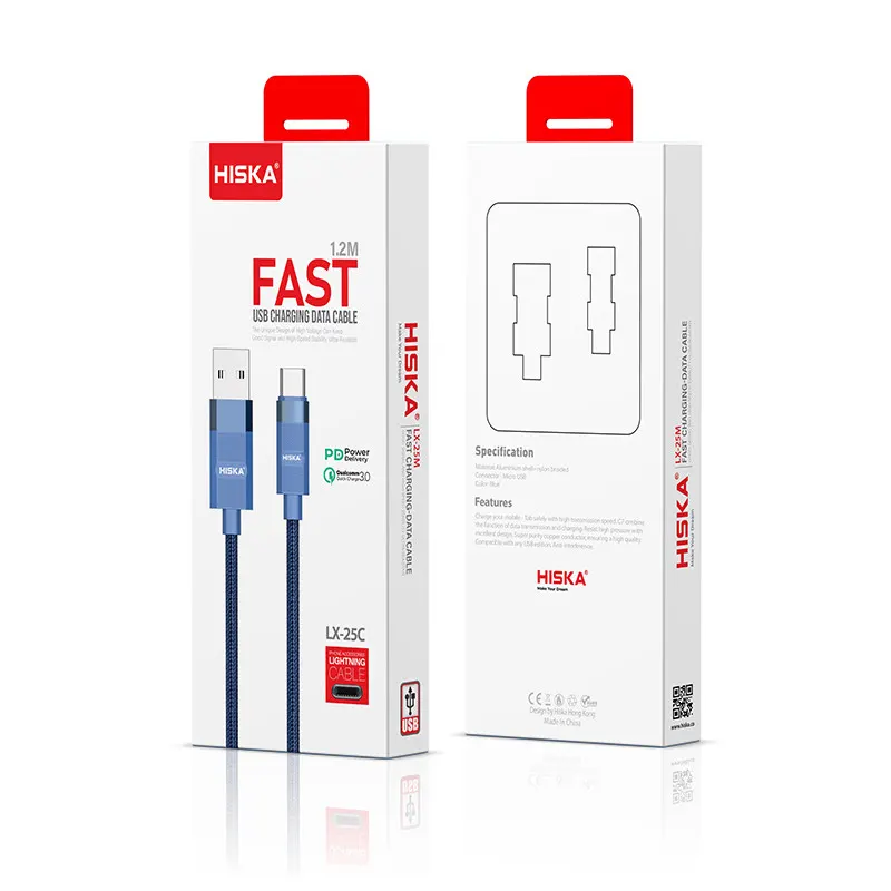 کابل تبدیل USB به لایتنینگ هیسکا مدل LX-25i طول 1.2 متر | HISKA - Image 4