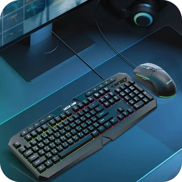کیبورد و ماوس گیمینگ گرین لاین مدل GK-400 RGB - Image 2