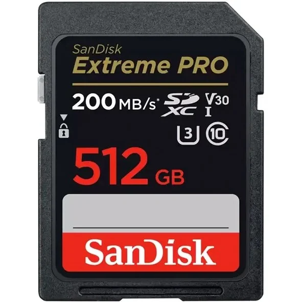 کارت حافظه سن دیسک مدل Extreme PRO ظرفیت 512 گیگابایت سرعت 200MB/s کلاس 10