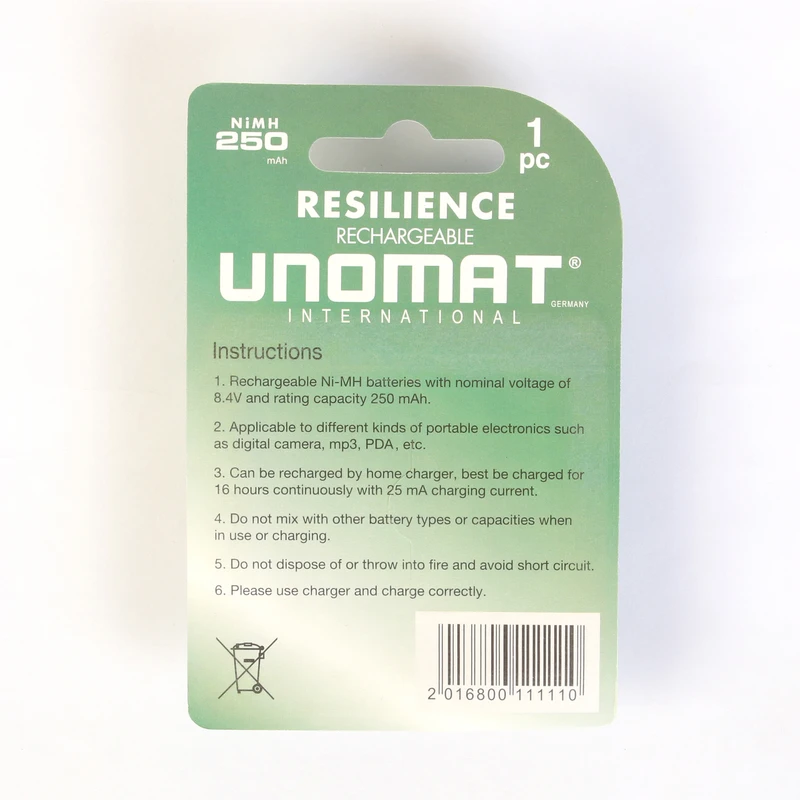 باطریکتابی شارژی UNOMAT 250MA - Image 4