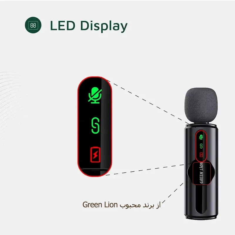 میکروفون یقهای وایرلس گرین لاین مدل GM-75X - Image 4