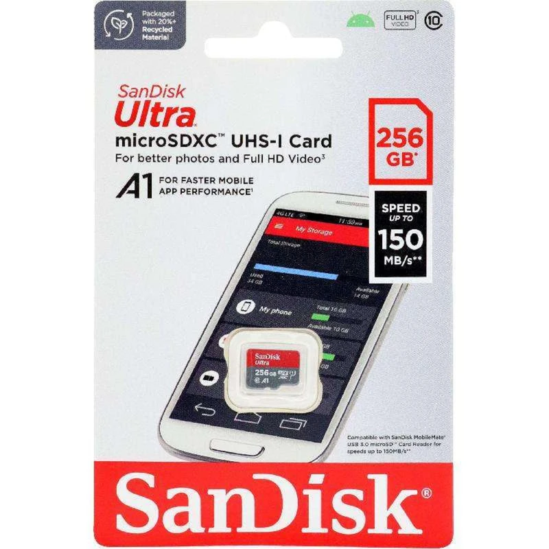 کارت حافظه microSDXC سن دیسک مدل Ultra A1 کلاس 10 استاندارد UHS-I سرعت 150MBps ظرفیت 256 گیگابایت - Image 6
