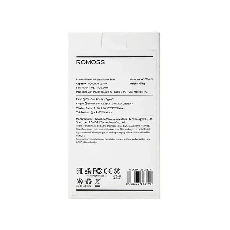 شارژر همراه روموس مدل WSC10 121 Magsafe PD 20W ظرفیت 10000 میلی آمپر ساعت - Image 8